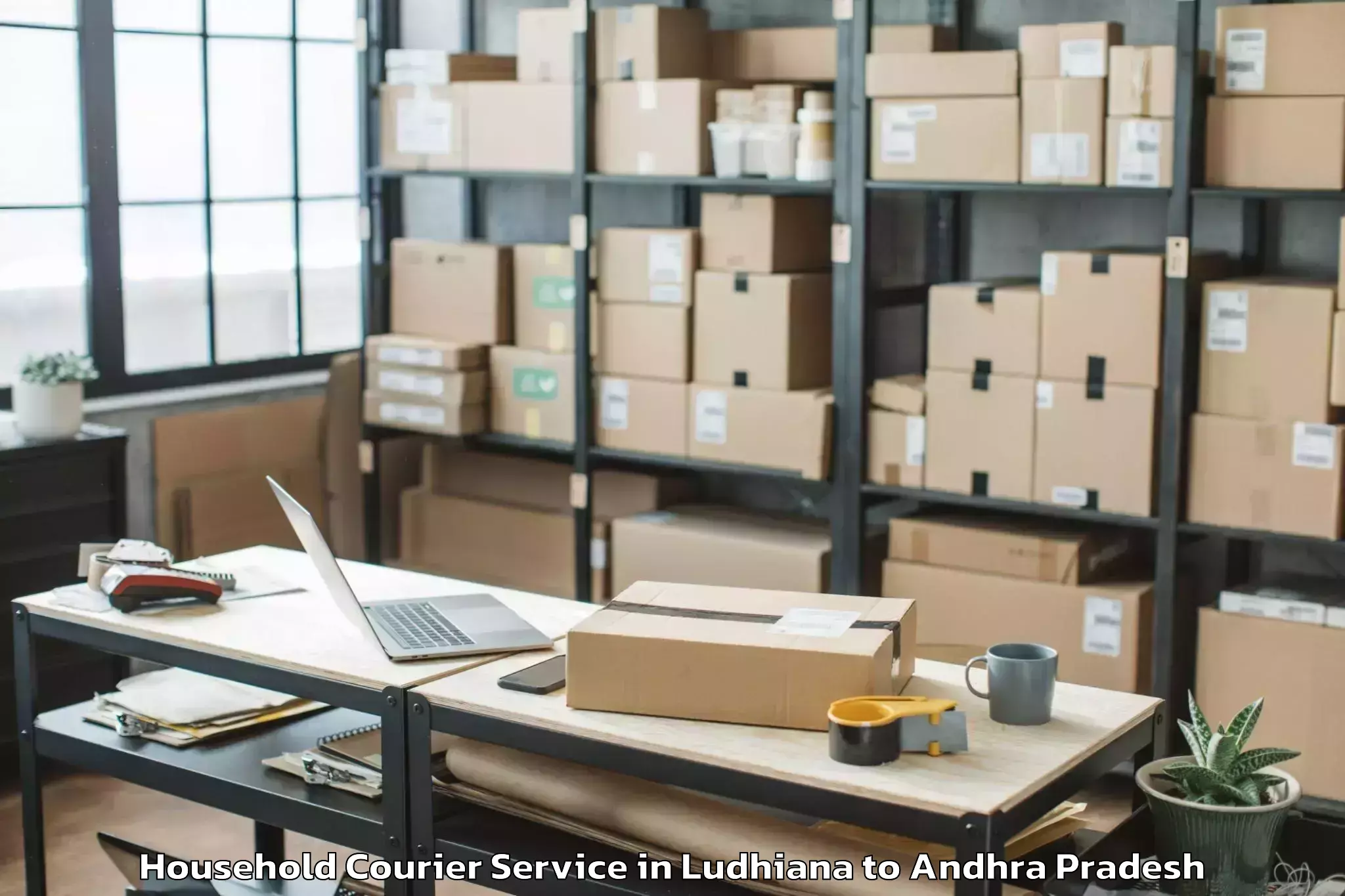 Get Ludhiana to Yelamanchili Household Courier